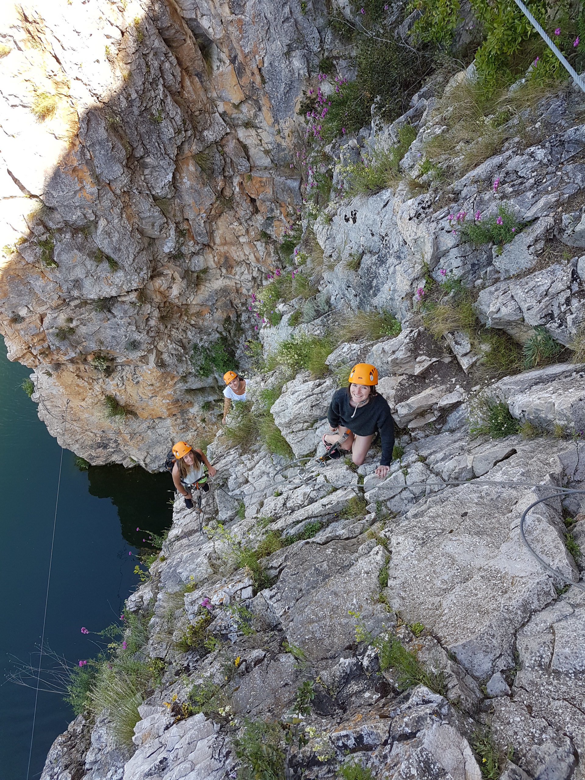 Via ferrata St Sériès dans l'Hérault au bord du Vidourle.