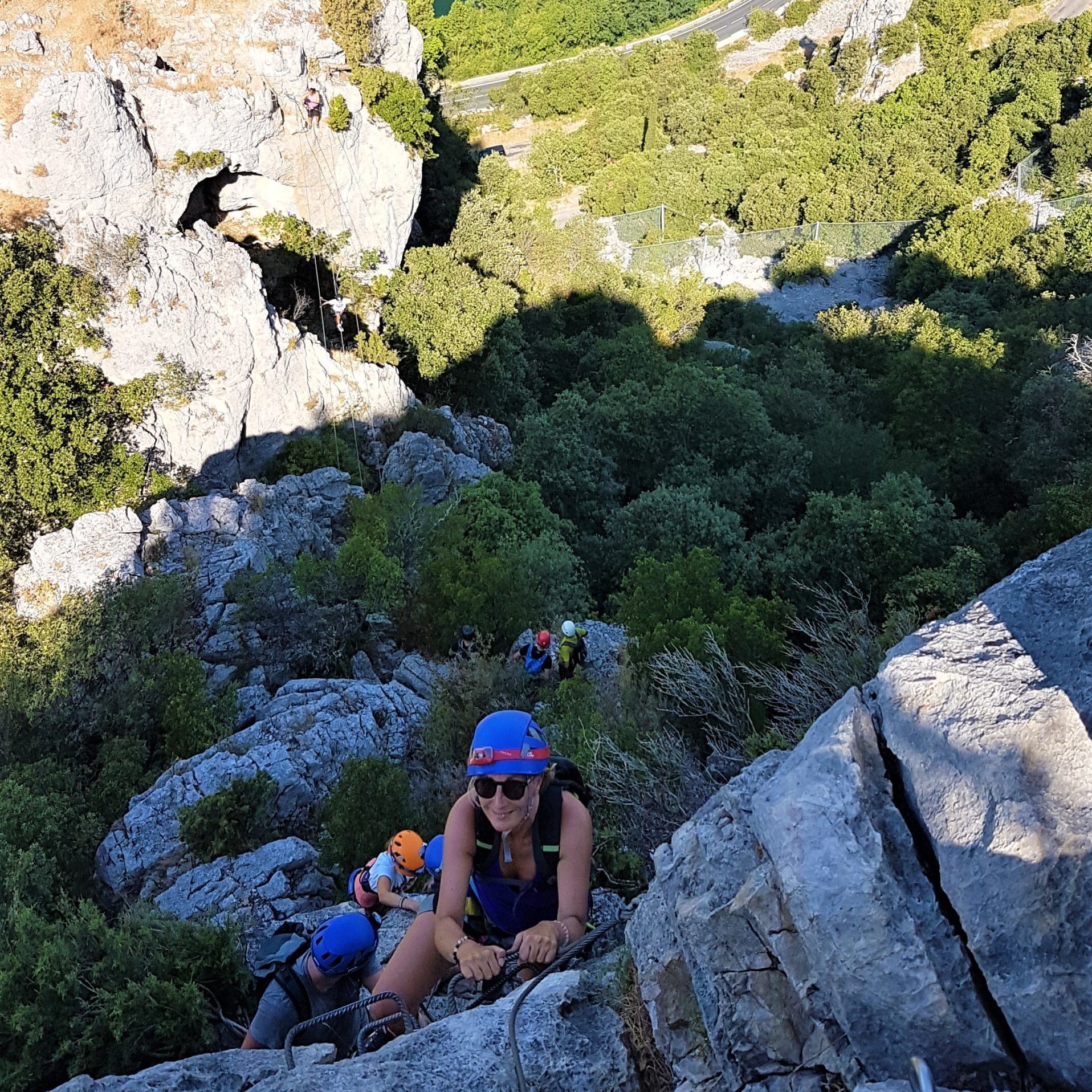 Via ferrata Thaurac, via dans l'Hérault