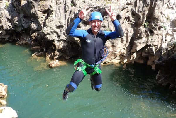 équipement canyoning dans le canyon du diable